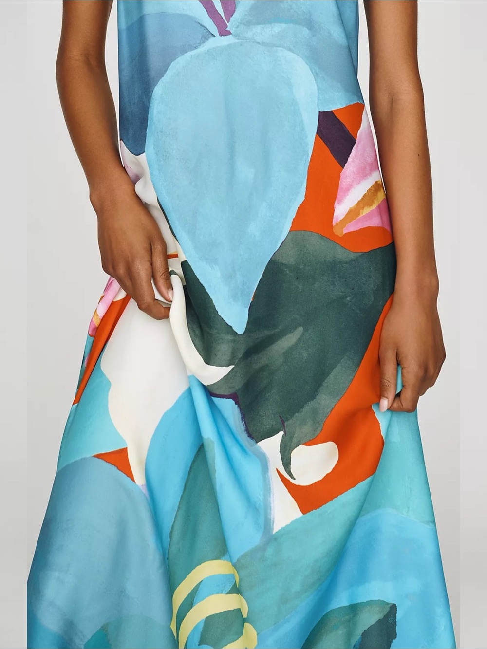 FARM RIO x ANTHROPOLOGIE Halter High Neck Long Floral Maxi Dress SMALL NWT - Picture 4 of 10